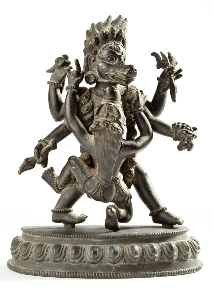 TIBET, FIGURE OF VAJRAPANI WITH SHAKTI.19TH CENTURY: