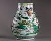A large Chinese HU form hundered cranes vase