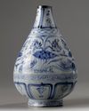 A Chinese blue and white bottle vase