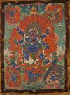 A SINO-TIBETAN THANGKA DEPICTING MAHAKALA, TIBET, 19TH CENTURY