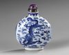 A CHINESE BLUE AND WHITE SNUFF BOTTLE, 19TH CENTURY
