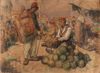 A painting depicting the melon seller