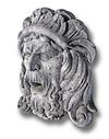 A CARVED LIMESTONE WALL FOUNTAIN MASK, SECOND HALF 20TH CENTURY