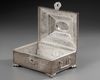 AN OTTOMAN SILVER FILIGREE CASKET, 19TH CENTURY