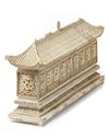 A CHINESE BONE CARVED TEMPLE, 20TH CENTURY