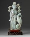 A Chinese jadeite carving of a female immortal