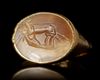 A ROMAN RING WITH AN AGATE INTAGLIO, 1ST CENTURY BC