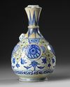 A SAFAVID KIRMAN POTTERY BOTTLE VASE, PERSIA, 17TH CENTURY