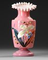 A ROSE OPALINE VASE, FRANCE, 19TH CENTURY