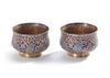 TWO INDIAN SILVER ENAMEL CUPS, 19TH CENTURY