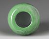 A Chinese green-ground grisaille-decorated waterpot