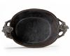 A Chinese bronze qilin-handled oval censer