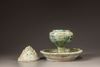 A CHINESE GREEN-GLAZED 'HILL' INCENSE BURNER, BOSHANLU, WESTERN HAN DYNASTY (206 BC-9 AD)