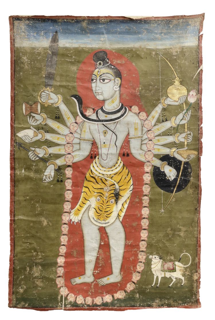 COSMIC SHIVA, MANDI SCHOOL, PAHARI, NORTH INDIA, 19TH CENTURY