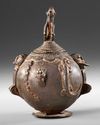 IVORY COAST BRONZE POT, PROBABLY AKAN