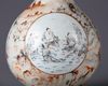 A Chinese imitation-marble en grisaille-decorated bottle vase