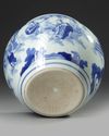 A CHINESE BLUE AND WHITE JAR, QING DYNASTY (1644-1911)
