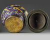 A large Chinese cloisonné enamel 'dragon' jar and cover