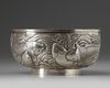 A silver 'carp' bowl, attributed to the Konoike workshop.