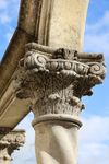 A CARVED LIMESTONE ARCADE, SECOND HALF 20TH CENTURY