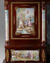 A FRENCH SECRETARY DESK WITH ENAMEL PLAQUES, LATE 19TH CENTURY