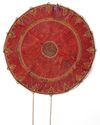 AN OTTOMAN LEATHER SHIELD COVER, EARLY 19TH CENTURY