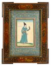 A YOUTH HOLDING A FALCON, PERSIA, LATE 19TH CENTURY