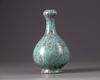 A Chinese robin's-egg-glazed garlic-head vase
