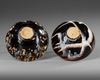 TWO SMALL CHINESE 'TORTOISESHELL' GLAZED BOWLS, QING DYNASTY (1644–1911)