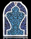 A RARE AND MOMUMENTAL TIMURID TILE PANEL, TRANSOXIANA, LATE 14TH-EARLY 15TH CENTURY