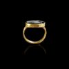 A ROMAN OR BYZANTINE GOLD RING WITH A CAMEO OF A PARROT, RING 5TH-6TH CENTURY AD, CAMEO 1ST CENTURY AD