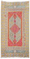 A LARGE HANGING WALL IN PAINTED COTTON, EGYPT, 19TH CENTURY