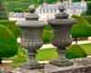 A PAIR OF CLASSISC CONTINENTAL SCULPTED PIER GATE FINIALS, 20TH CENTURY