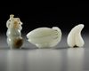 A GROUP OF THREE CHINESE 'PLANTS AND VEGETABLES' CARVINGS, 19TH-20TH CENTURY