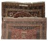 A VERY RAE AND ANTIQUE MILFLOWER GASHGULI GASHGAI PRAYER RUG
