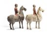 Two Chinese pottery equestrians