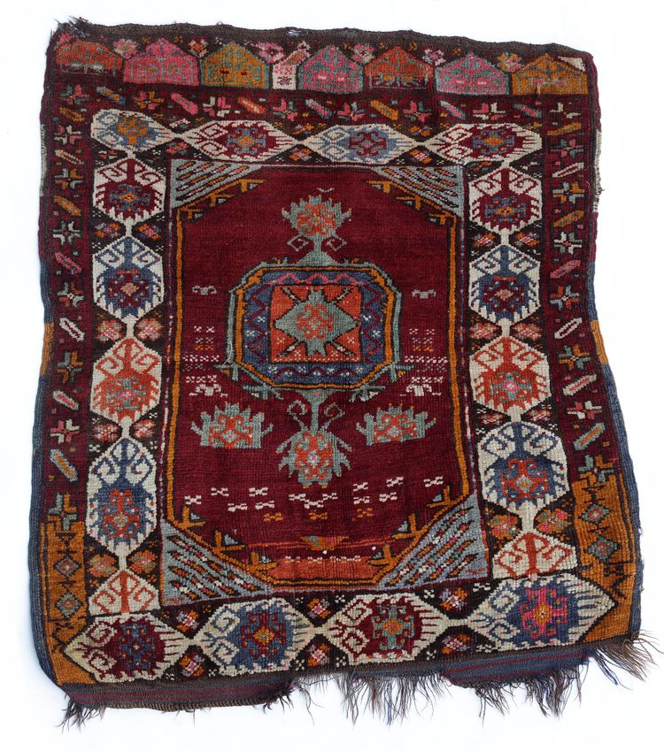 AN UNUSUAL KARAPINAR YASTIK, 19TH CENTURY