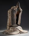 A JAPANESE WOODED FIGURE OF A DEVOTEE IN PRAYER, 16TH CENTURY