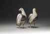 A Pair of Cloisonne Enamel Birds