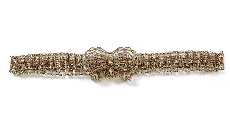 AN OTTOMAN SILVER BELT, 19TH CENTURY