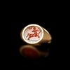 ROMAN GOLD RING WITH ORANGE INTAGLIO OF A HUNTING CENTAUR 1ST–2ND CENTURY A.D.