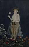 An Mughal framed painting,19th century