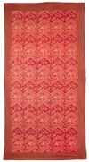 AN OTTOMAN WOVEN SILK LAMPAS-WEAVE TOMB COVER FRAGMENT, TURKEY, LATE 19TH-EARLY 20TH CENTURY