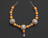 YEMENI SILVER AND AMBER NECKLACE