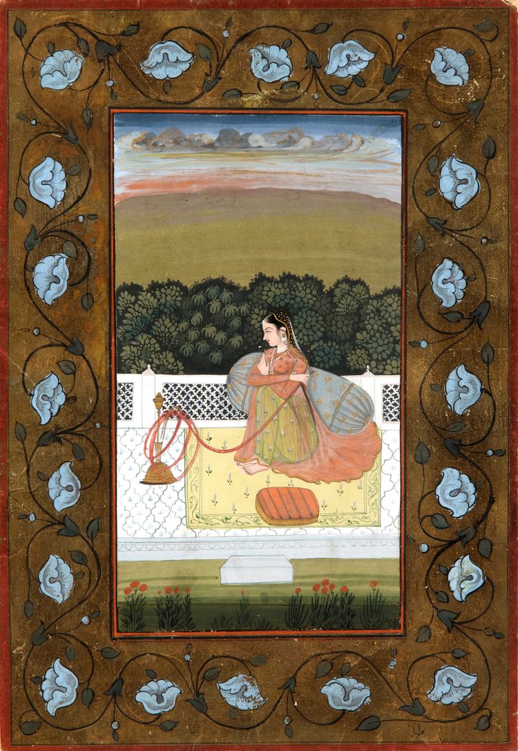 A MINIATURE DEPICTING A MUGHAL LADY, INDIA, 19TH CENTURY