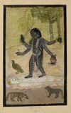 THE GODDESS KALI GULER OR MANDI, NORTH INDIA, CIRCA 1820