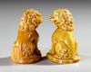 A PAIR OF CHINESE GLAZED GUARDIAN LIONS, 18TH CENTURY
