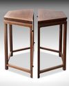 A Chinese two-piece hardwood hexagonal table