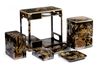 Exceptional and important black lacquered picnic-set (hanami bento)