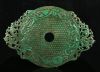 A CHINESE GREEN DRAGON–PHOENIX BI DISC, HAN DYNASTY (206 BC–220 AD)